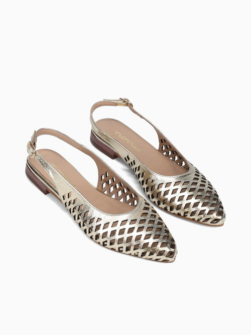 Alara Gold Leather Gold / 36 / M