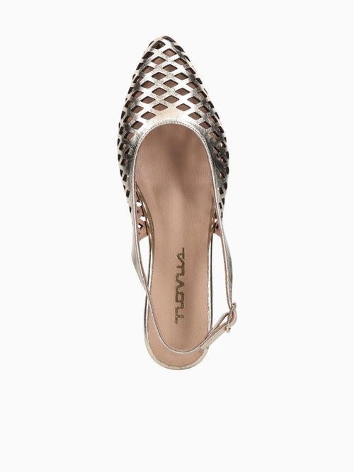 Alara Gold Leather Gold / 36 / M