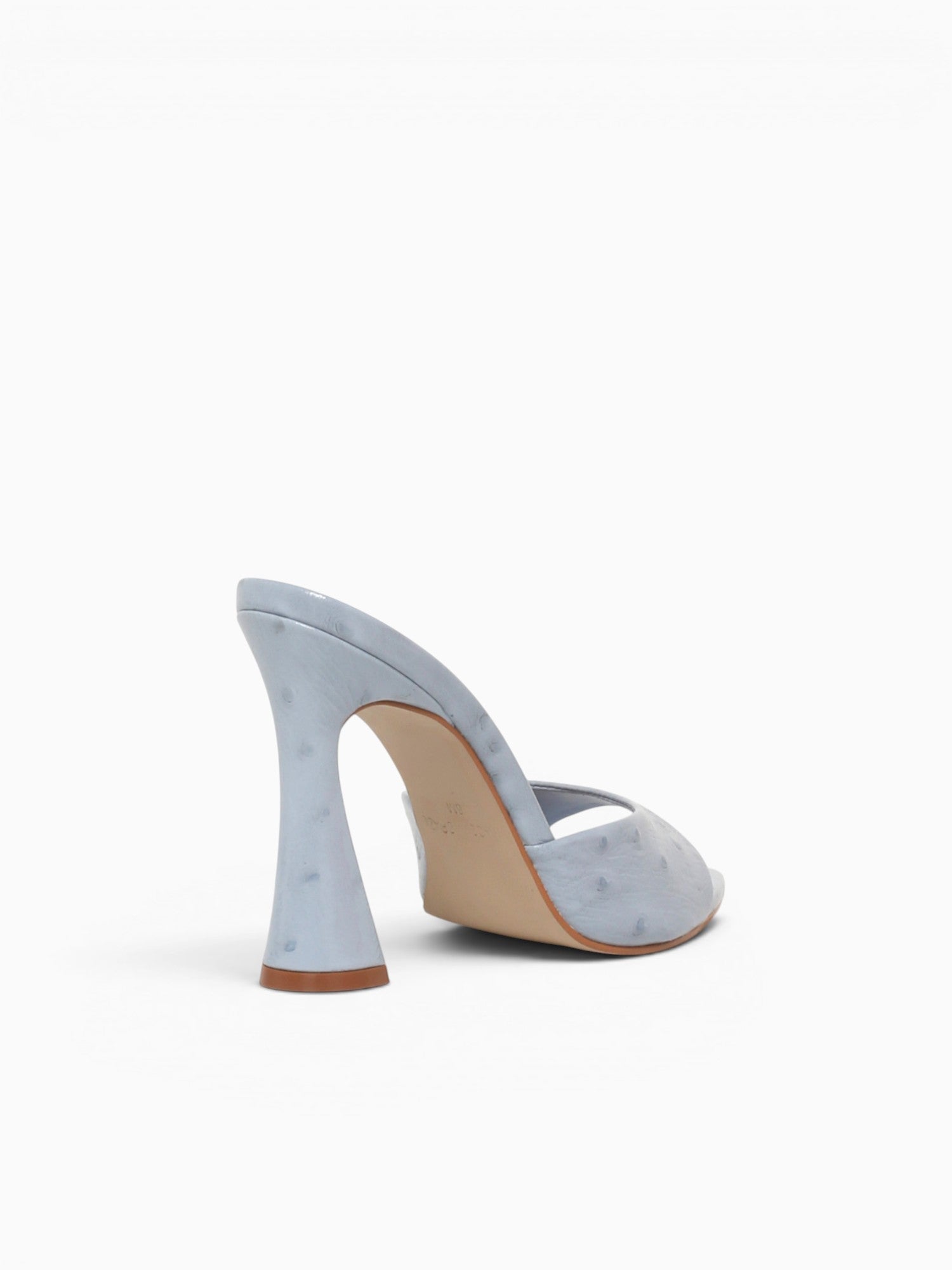 Zilkia Blue Ostrich Print Leather Blue / 5 / M