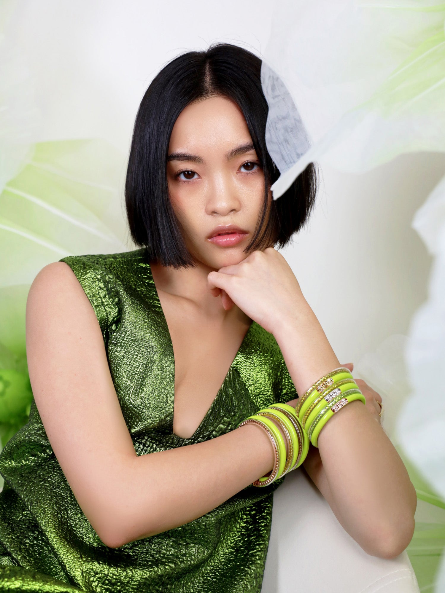 Three King All Weather Bangle Wasabi Green / S
