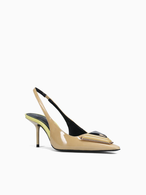 Katalin Ecru Olive Patent Dark Green / 5 / M