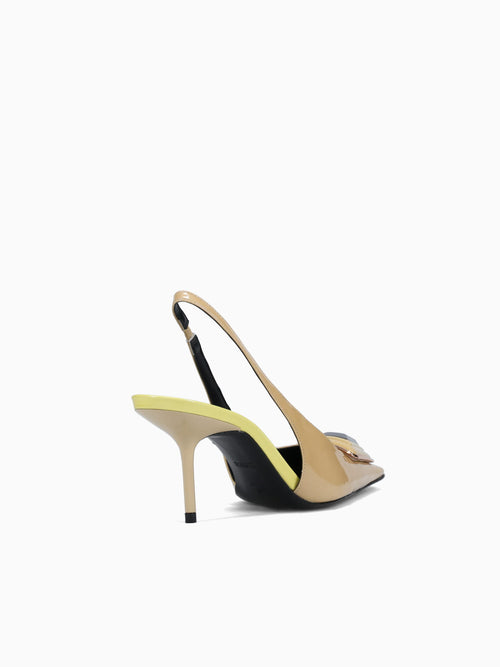 Katalin Ecru Olive Patent Dark Green / 5 / M