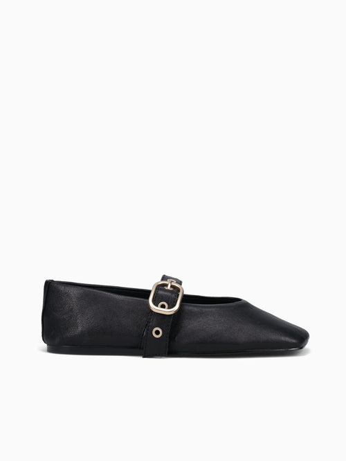Pilar Black Leather Black / 5 / M