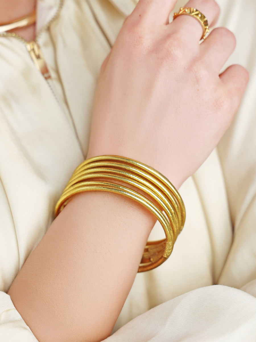 Lumine Gold All Weather Bangles Gold / S