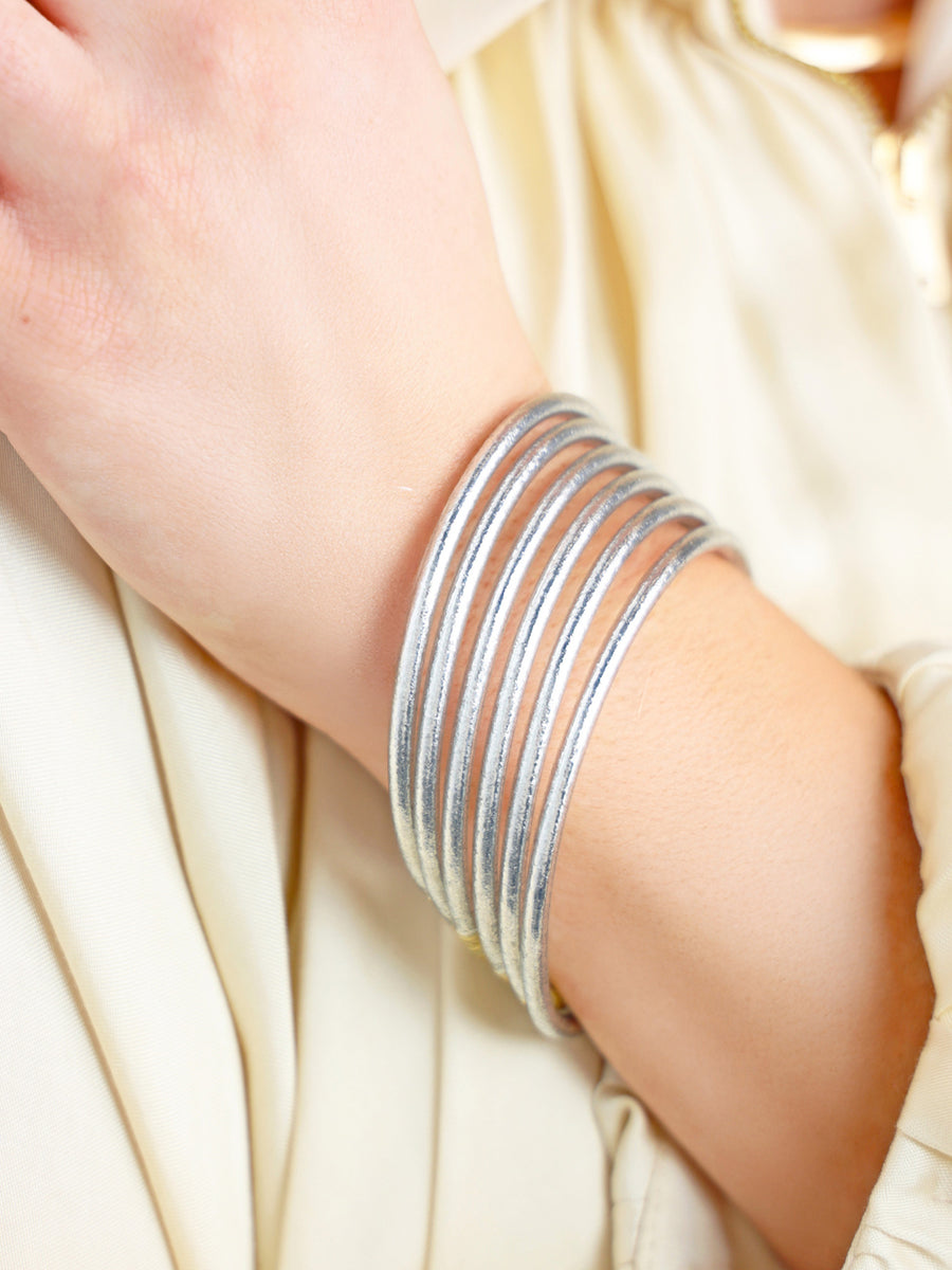 Lumine Silver All Weather Bangles Silver / S