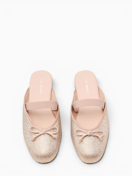 Cutsey Rhinestone Satin Champagne / 5 / M