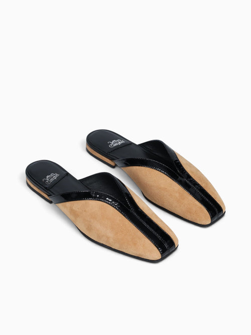 Narrows Beige Black suede Beige / 5 / M