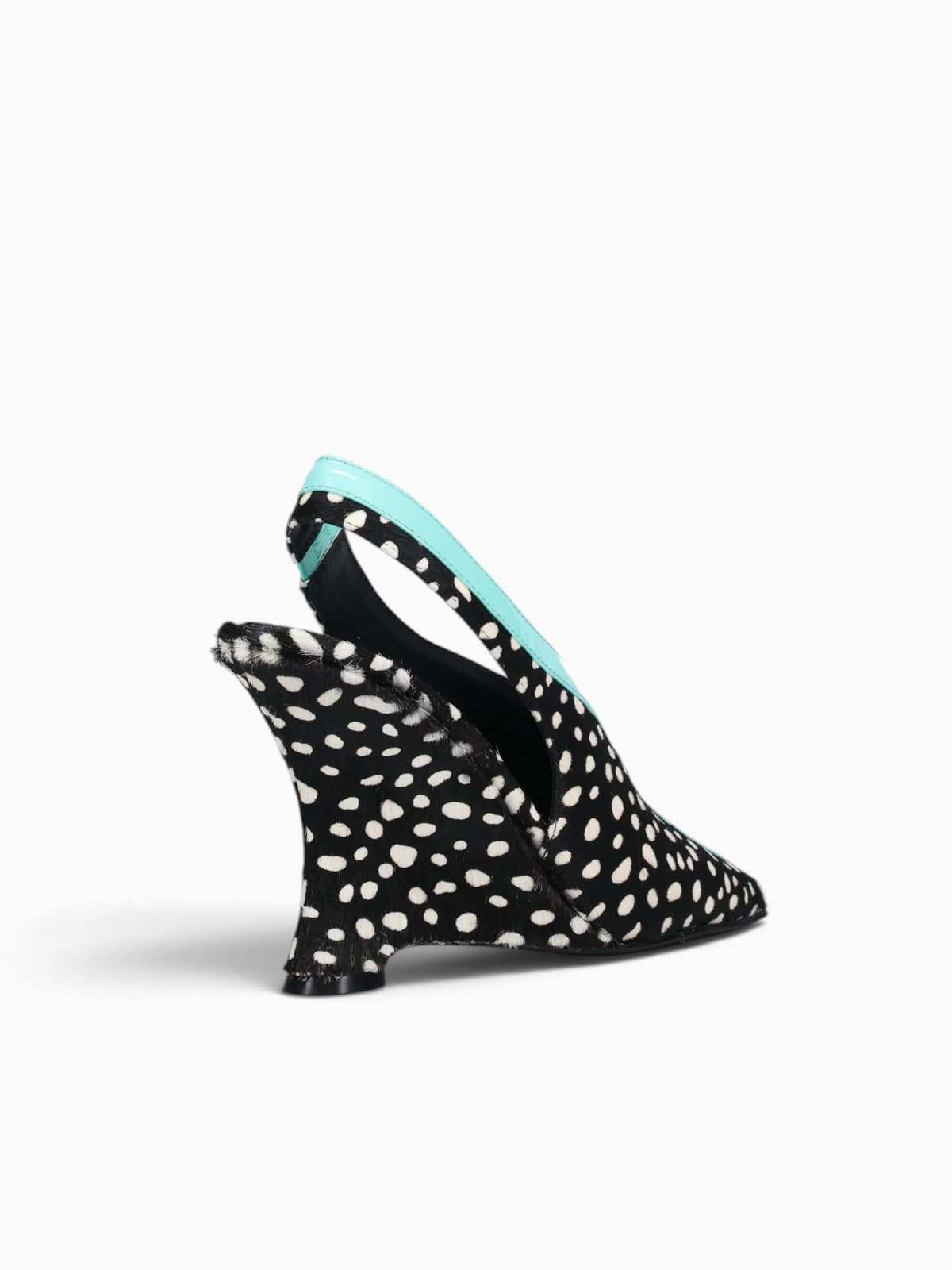 Straitsf Blk Wht dot teal calf cow lea Black / 5 / M