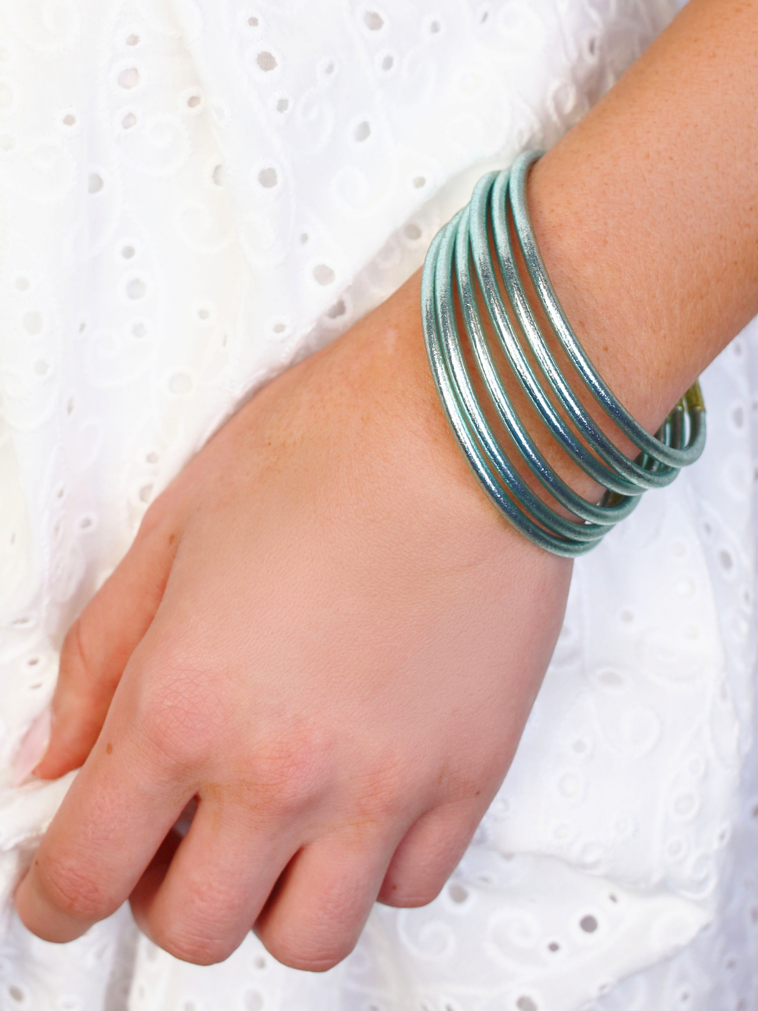 Lumine Mint All Weather Bangles Light Green / S
