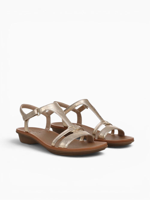 Sofia Light Champagne Crinkled Metallic Champagne / 5 / M