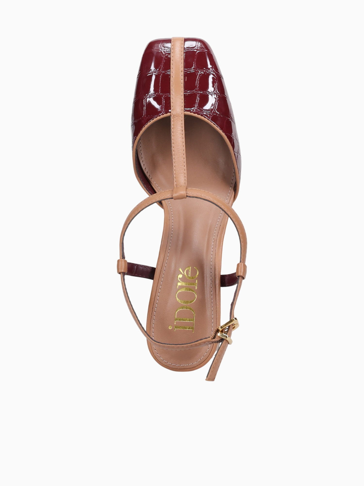 Abigail Velvet Rouge Croco Gloss Dark Red / 5 / M