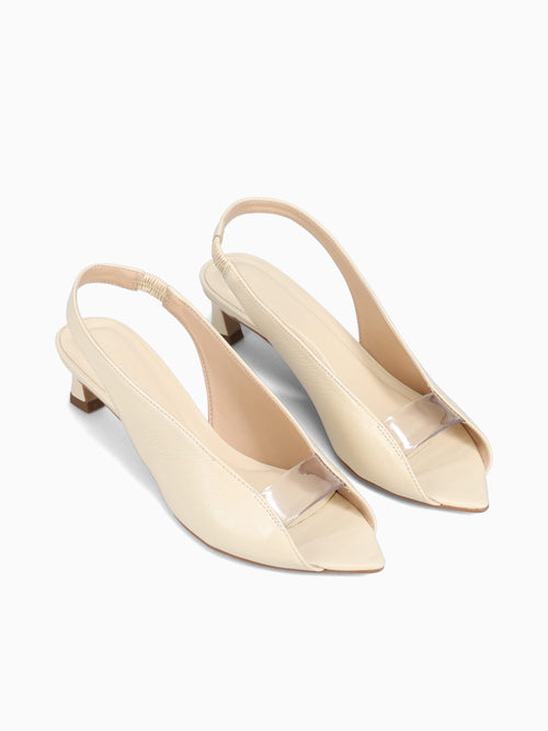 Katerina Off White Leather Off White / 5 / M