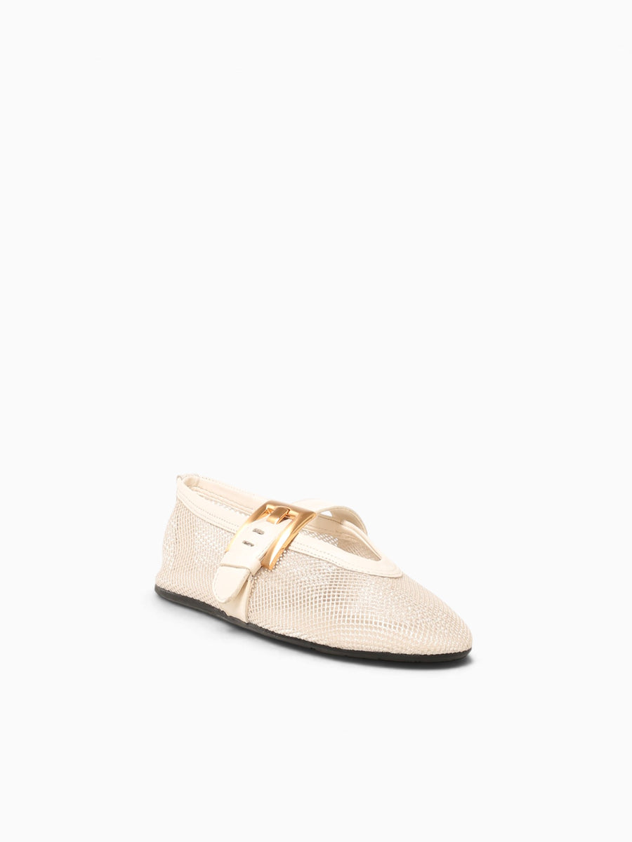 Marcela Crema White Mesh Soft leather Natural / 5 / M