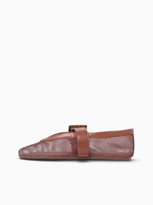 Marcela Cocoa Brown Mesh  soft leather Brown / 5 / M