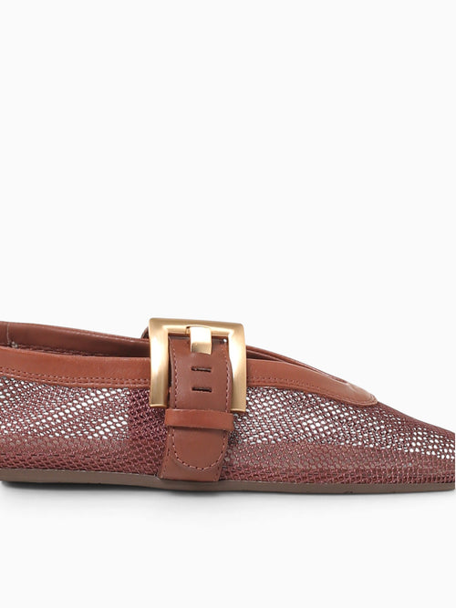 Marcela Cocoa Brown Mesh  soft leather Brown / 5 / M