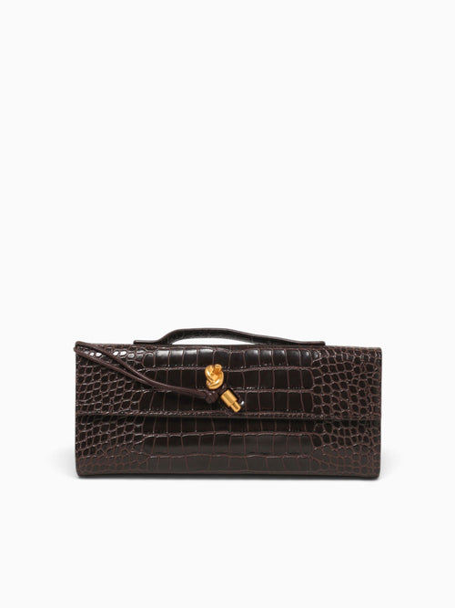 Lucia Clutch Brown Brown