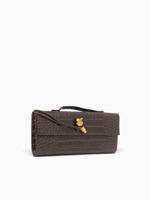 Lucia Clutch Brown Brown