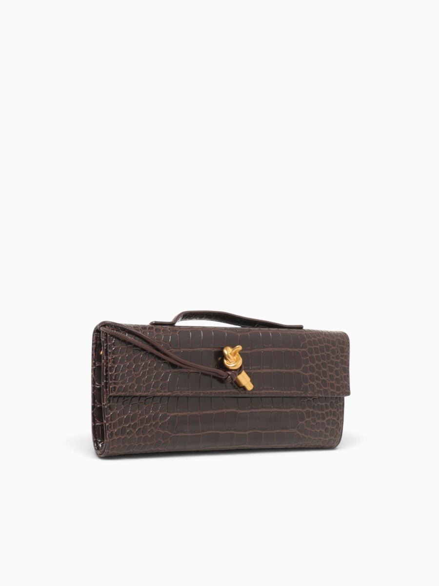 Lucia Clutch Brown Brown