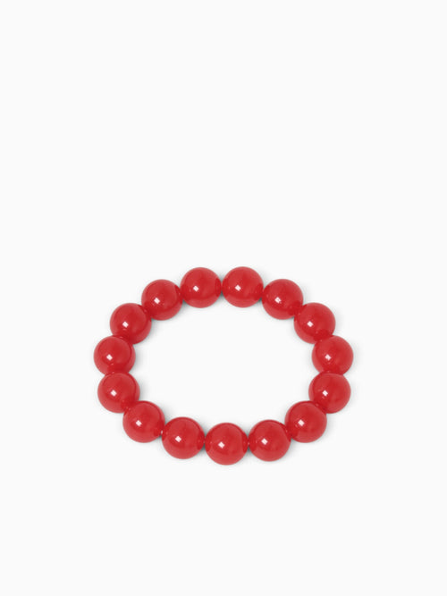 Bra Mila Red Beads Red