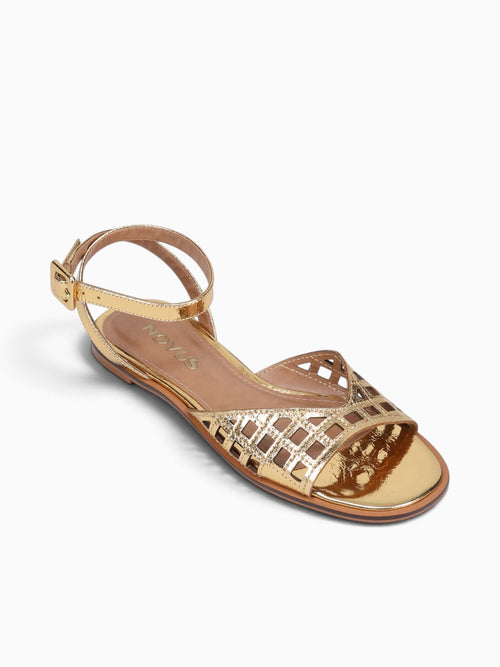 Fatima Ouro Metal Bala Leather Gold / 5 / M