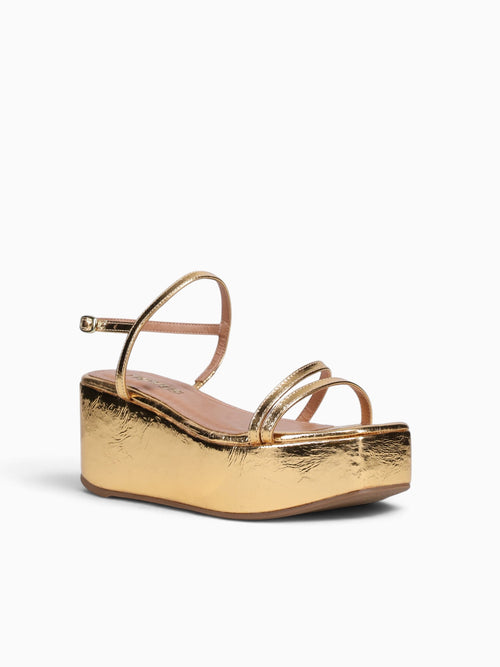 Fabiola Ouro Metal Bala Leather Gold / 5 / M