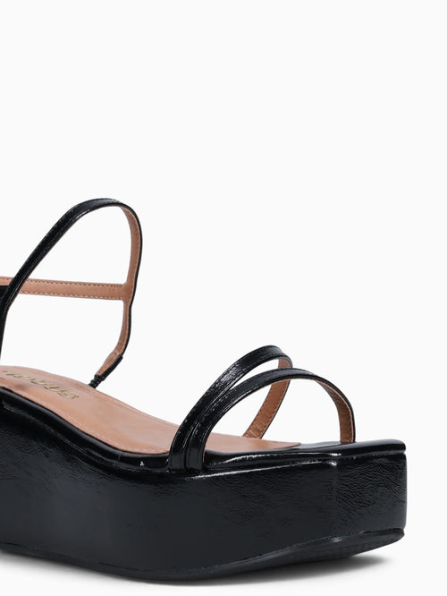 Fabiola Black Crinkle Patent Leather Black / 5 / M