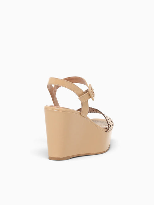 Frances Light Tan Crinkle Patent Leather Tan / 5 / M