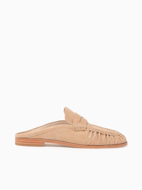 Betzy Latte Embossed Suede Natural / 5 / M