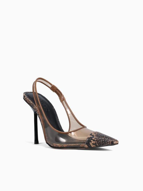 Chiara Tan Soft Snake Vinyl Tan / 5 / M