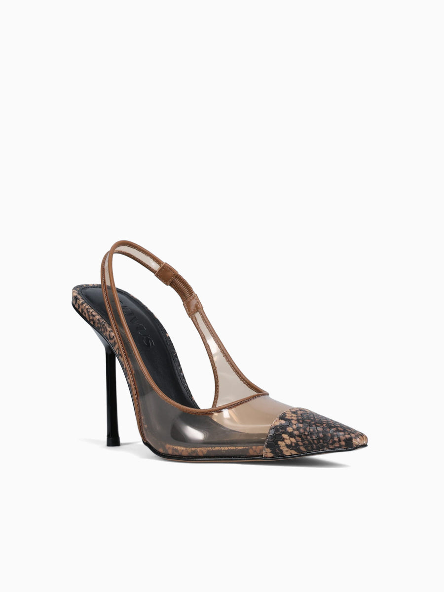 Chiara Tan Soft Snake Vinyl Tan / 5 / M
