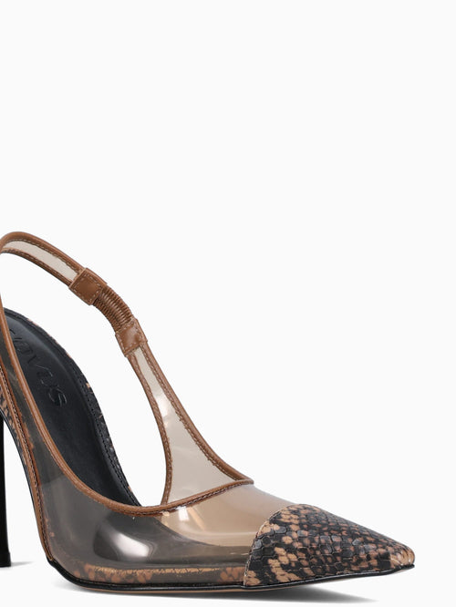 Chiara Tan Soft Snake Vinyl Tan / 5 / M