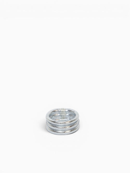 Silver All Weather Ring (set Of 3) Silver / 7
