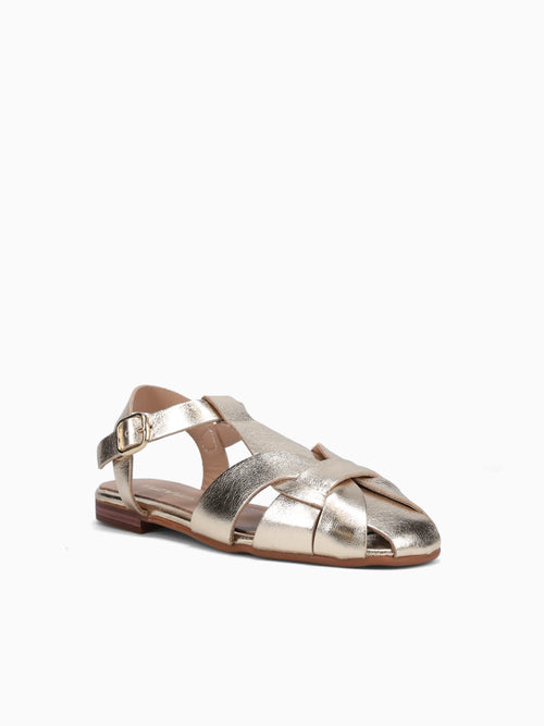Fatma Gold Metallic Leather Gold / 5 / M