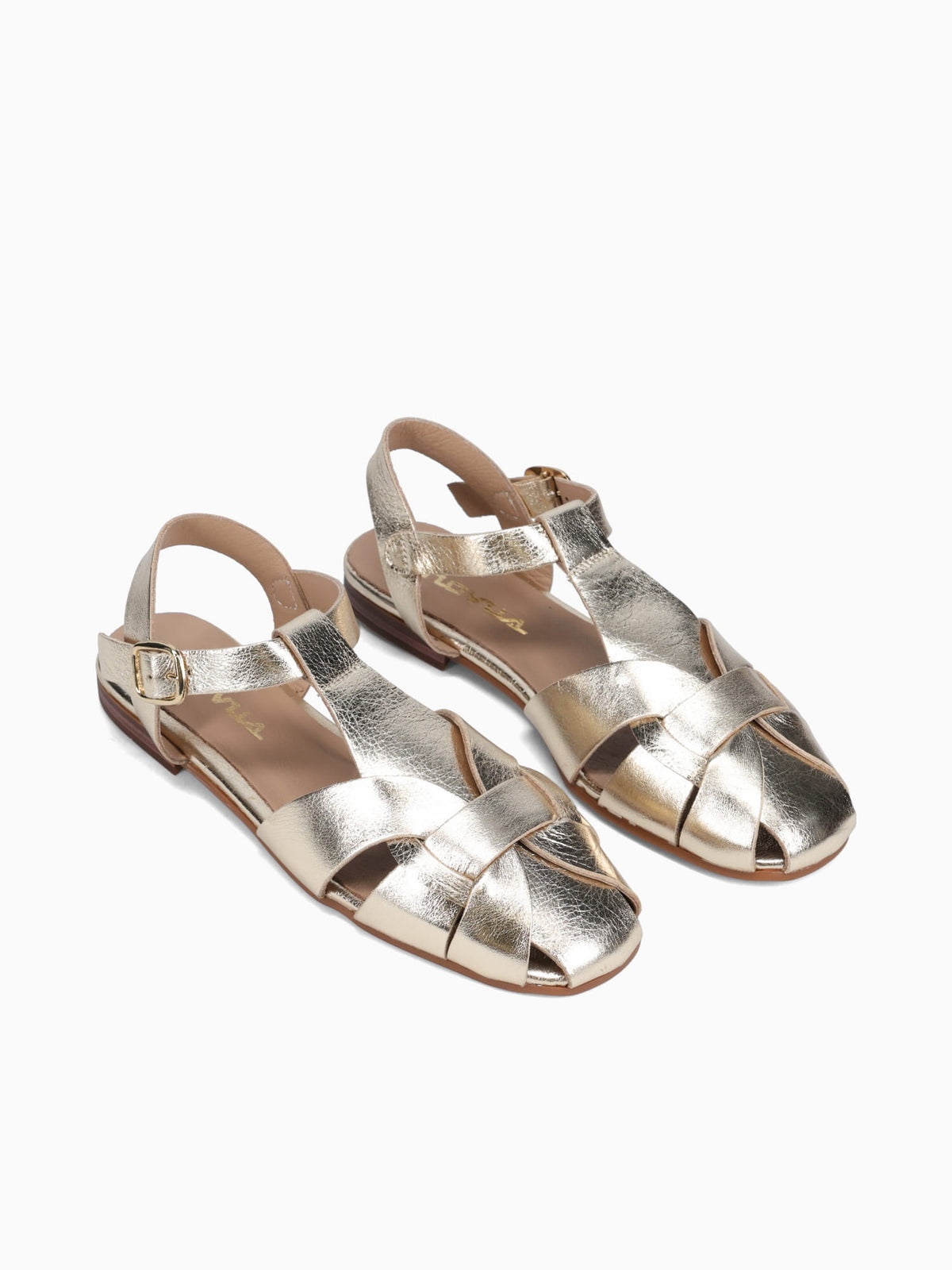 Fatma Gold Metallic Leather Gold / 5 / M
