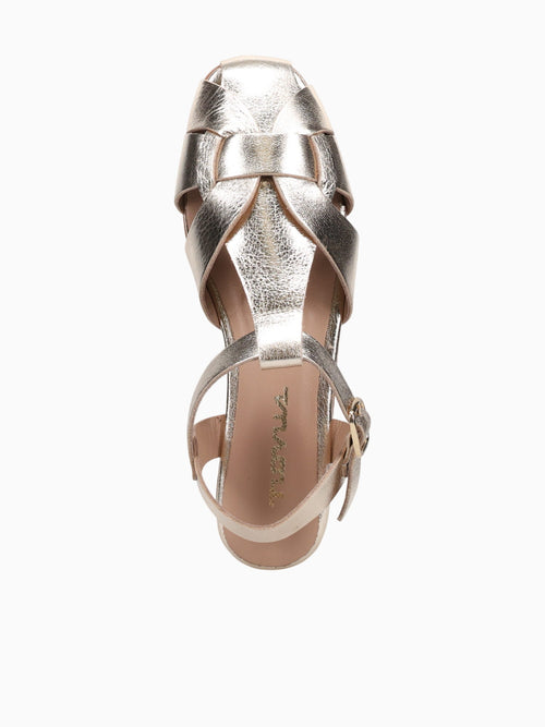 Fatma Gold Metallic Leather Gold / 5 / M
