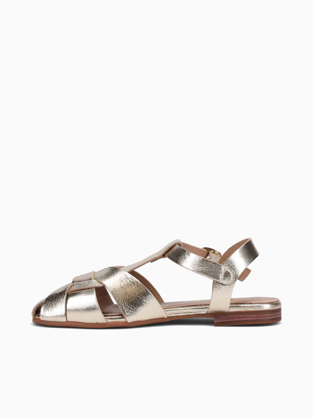 Fatma Gold Metallic Leather Gold / 5 / M