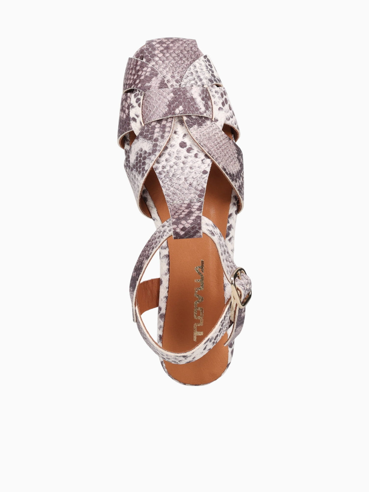Fatma Cream Snake Leather Black White / 5 / M