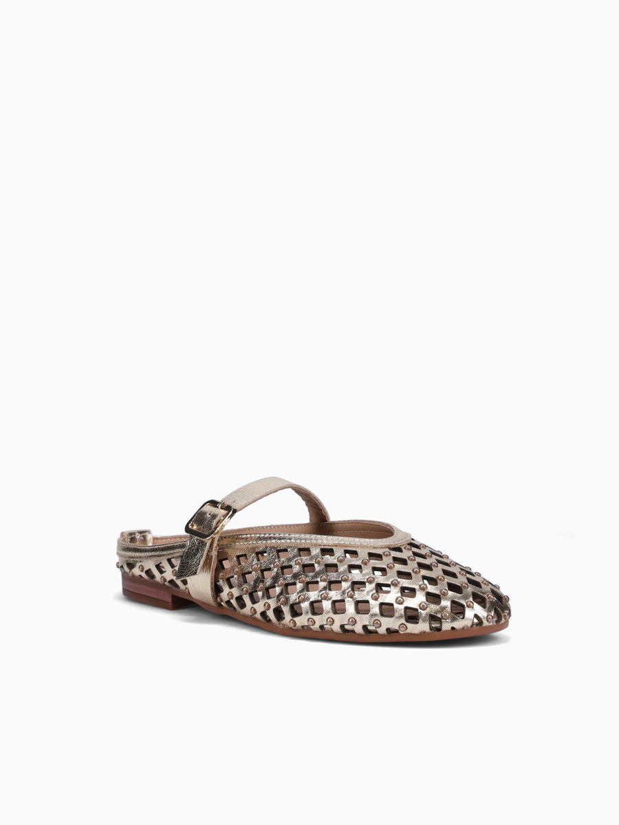 Defne Gold Metallic Leather Gold / 5 / M