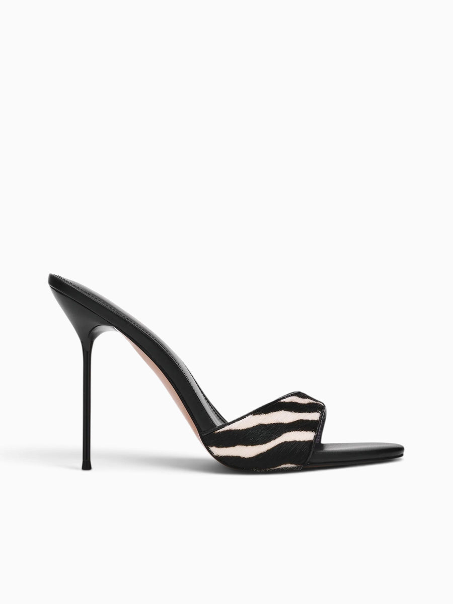 Davina H  Zebra Pony Hair Black White / 5 / M