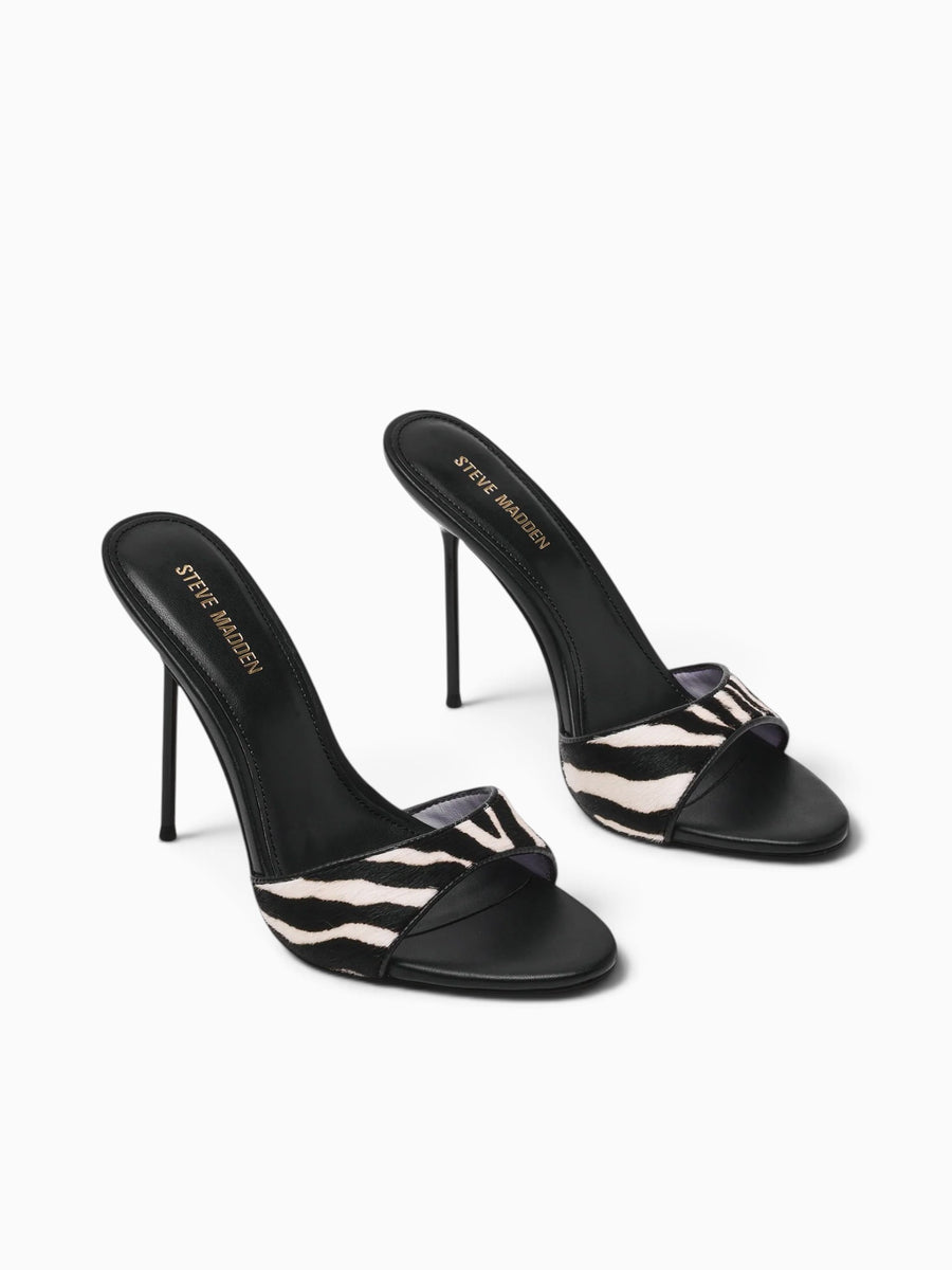 Davina H  Zebra Pony Hair Black White / 5 / M
