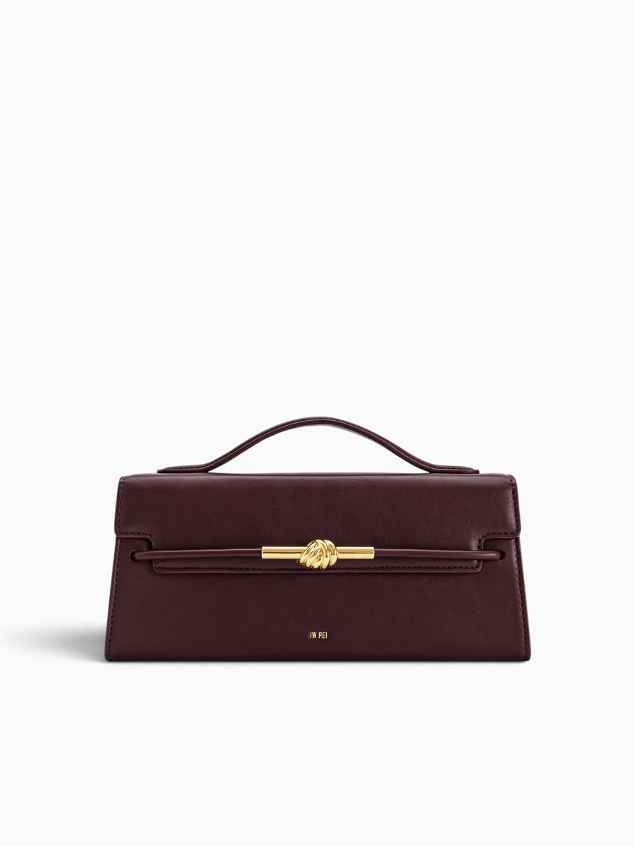 Lena Top Handle Deep Claret Dark Red
