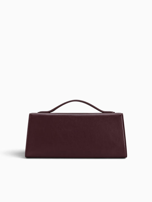 Lena Top Handle Deep Claret Dark Red