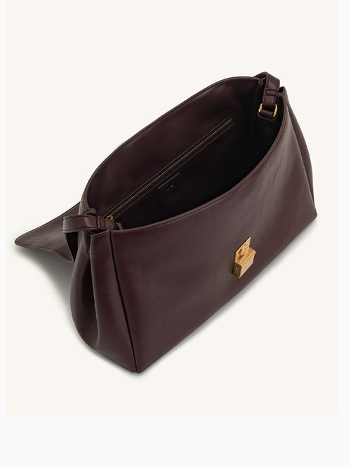 Hilary Shoulder Bag Burgundy Dark Red