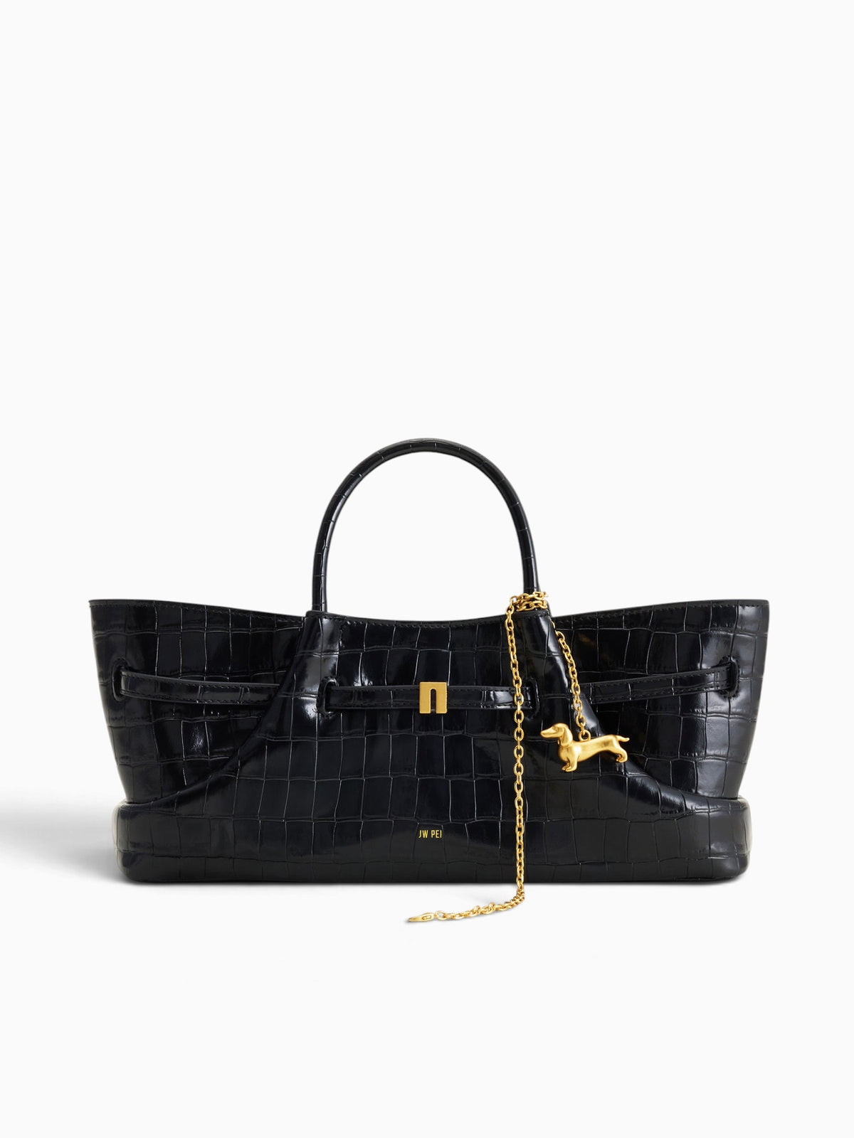 Maeve Top Handle Black Croc Black