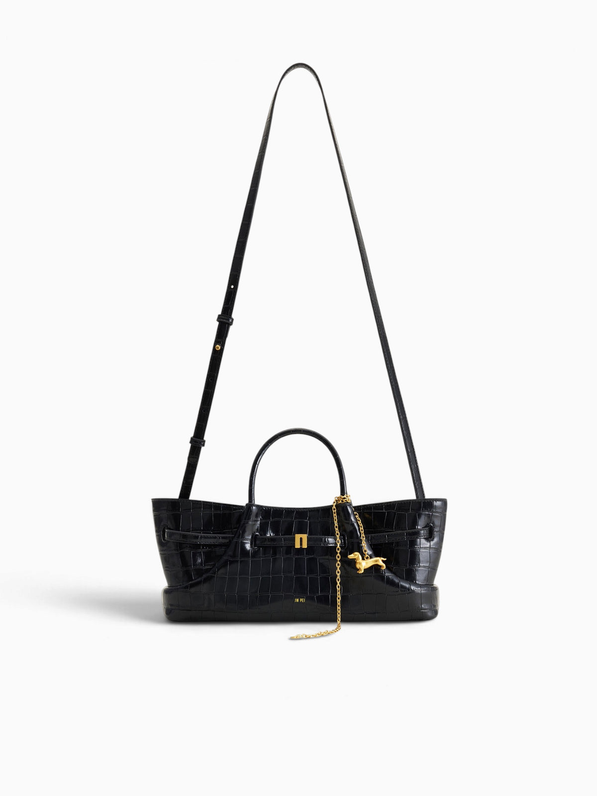 Maeve Top Handle Black Croc Black