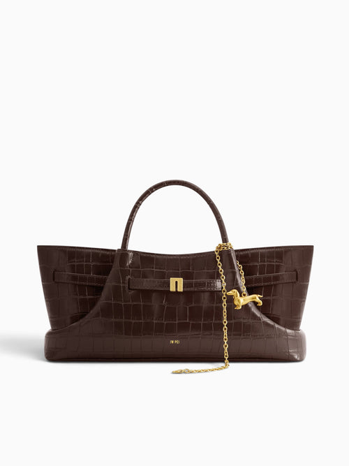 Maeve Top Handle Brown Croc Brown
