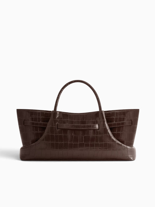 Maeve Top Handle Brown Croc Brown