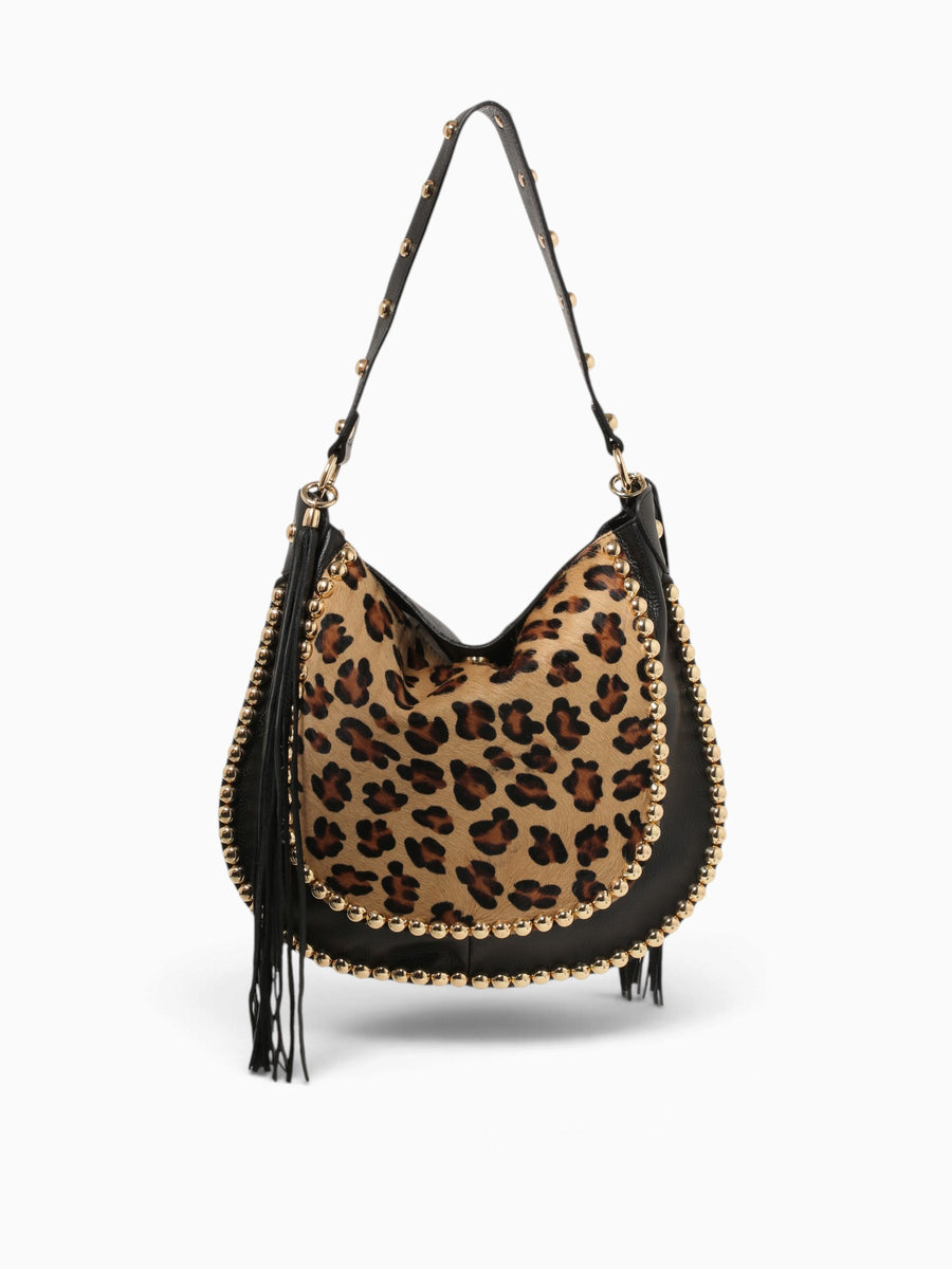 Elouise Shoulder Bag Leopard Black