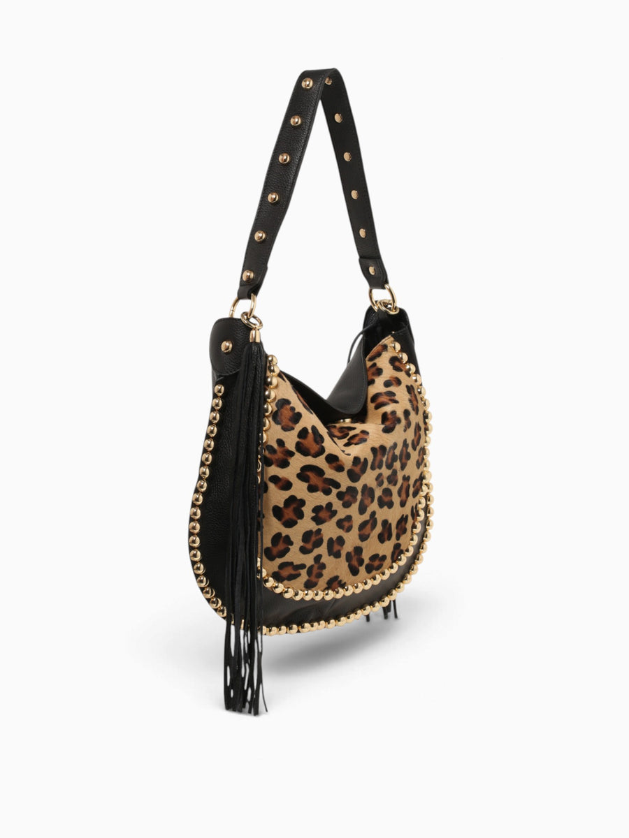 Elouise Shoulder Bag Leopard Black
