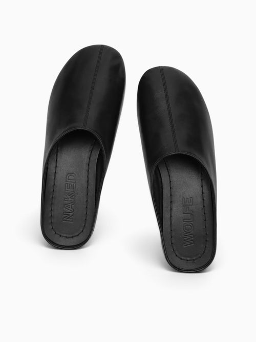 River Mule Black Leather Black / 41 / M